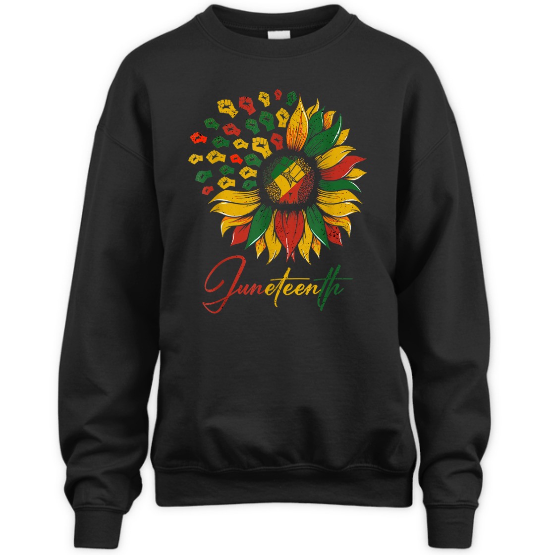 Sunflower Fist Juneteenth Black History African American T-Shirt
