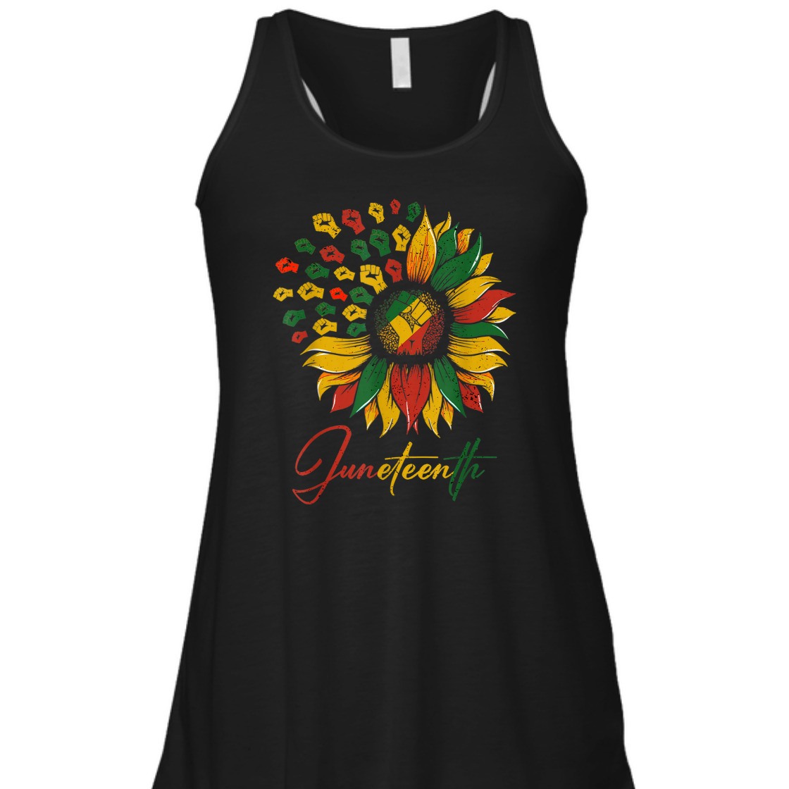 Sunflower Fist Juneteenth Black History African American T-Shirt